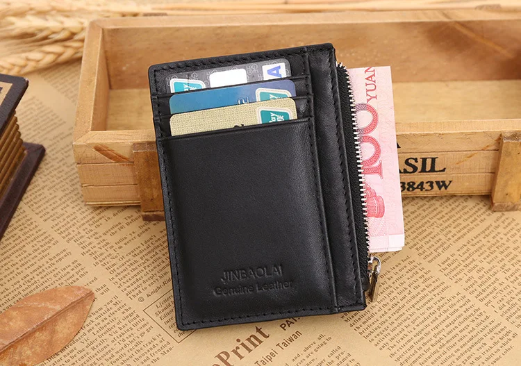 Новые модные из высококачественной натуральной кожи держатель для карт чёрный; коричневый мягкий Почтовый монета карман ID кредитных карт