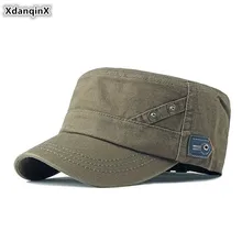 XdanqinX, для взрослых, мужская плоская кепка, регулируемый размер, мытая хлопковая ткань, Ретро стиль, армейские военные шапки, бейсболка, кепка для папы, новая Кепка с пластиной, s