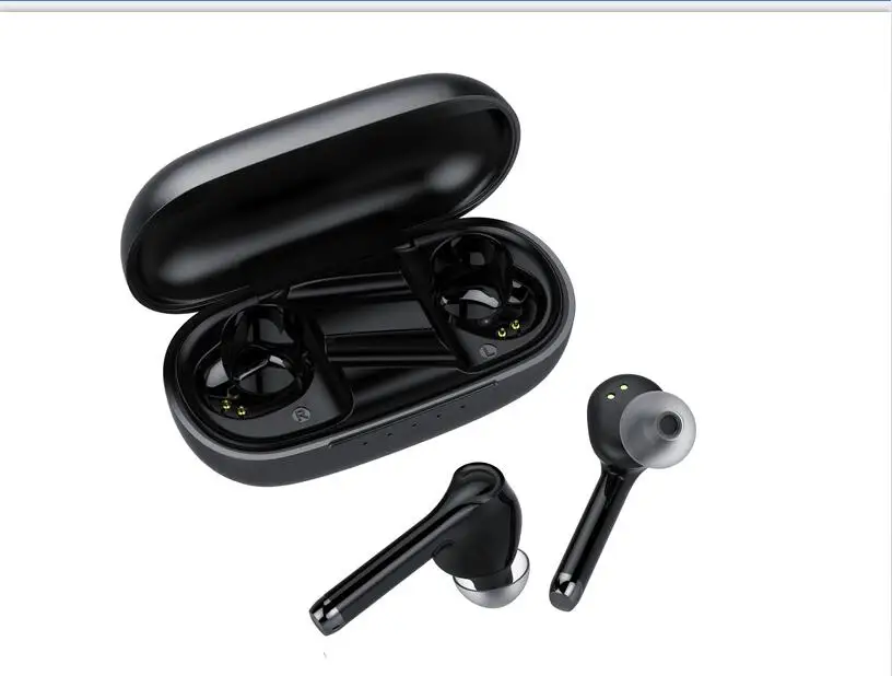 MissAudio YINYOO Q70 Bluetooth 5.0 TWS Wireless Earphone Blutooth Noise Cancelling Earphone Handsfree In Ear Sport Earbud Q65 - Цвет: Black