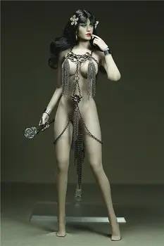 

New 1/6 Scale Female Figure Clothes Metal-inlaid Fringed Garments Clothing Set Accessories Model for 12'' Big Bust Action Figure