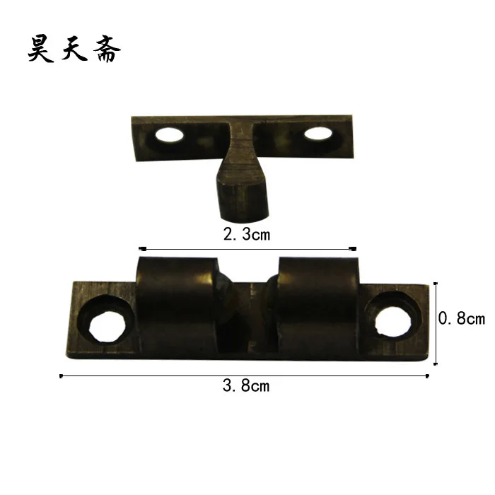 [Haotian vegetarian] antique copper beads touch / antique furniture copper fittings 3.8cm touch Card / HTL-041
