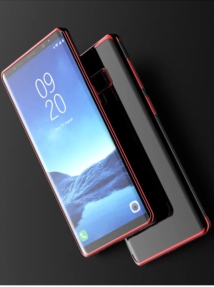Для samsung Galaxy Note 9 чехол S10 Plus покрытие мягкий прозрачный ТПУ задняя крышка для samsung Note9 Note8 чехол тонкий силиконовый Coques Note9 Note 10 Plus Coque A30 A50 A70 A7 - Цвет: Red
