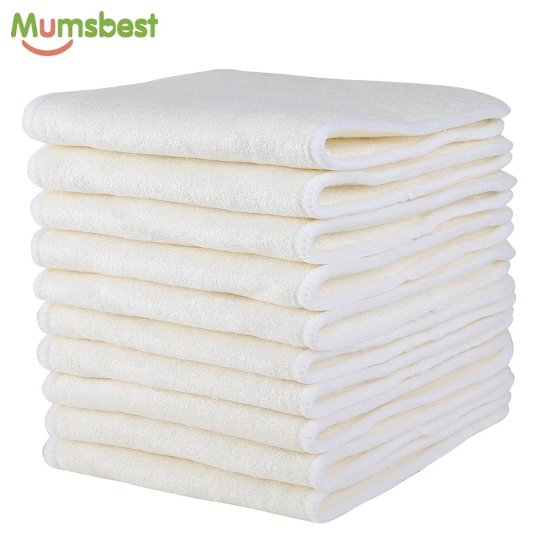 10PCS Reusable Washable Baby Cloth Diaper Nappy Liner Insert for Pocket Diapers