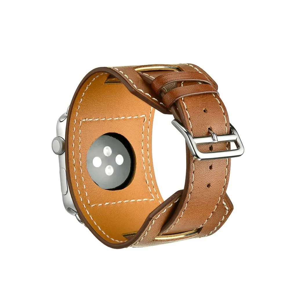 Хохлатая кожанная манжета ремешок для наручных часов apple watch версии 5 4 3 42 мм 38
