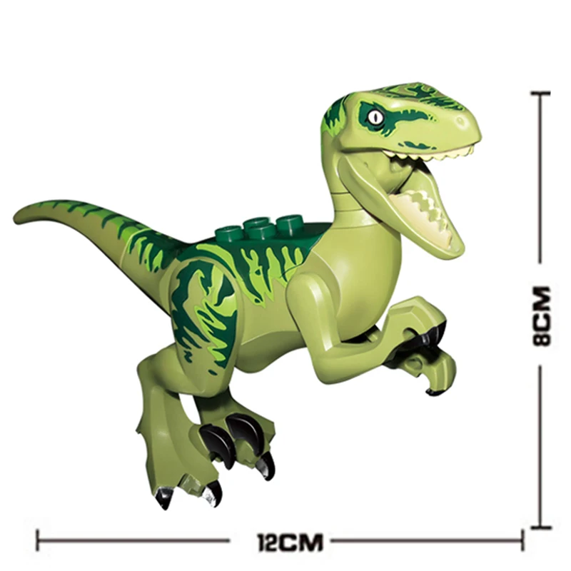 40 шт./набор динозавров из Мира Юрского периода, строительные блоки, игрушки, динозавры, фигурки Велоцираптора, трицератоп, динозавры, кирпичи
