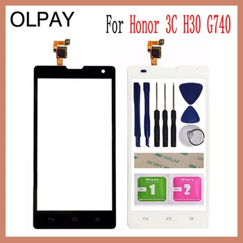 

OLPAY 5.0" Touch Glass For Huawei Honor 3C H30 G740 Touch Screen Digitizer Front Glass Lens Sensor Tools Free Adhesive And Wipes