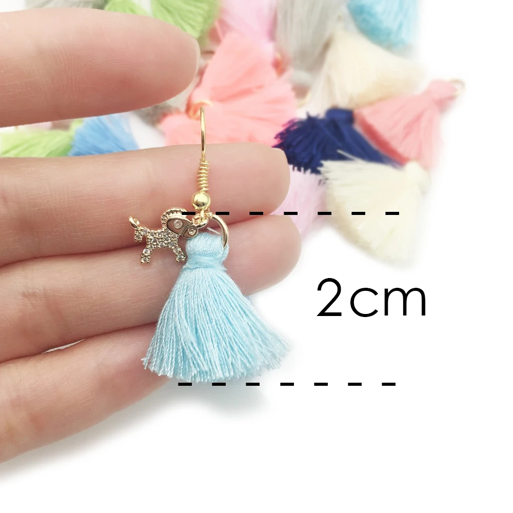 CHENGRUI L31, 10개/봉지, 2cm, 태슬, 면 태슬, 미니 태슬, 보석 액세서리, DIY 액세서리, 귀걸이 재료
