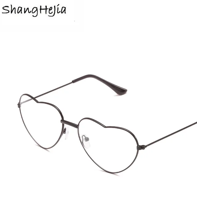 2018 Ladies Heart Shaped Woman Glasses Optical Frames Metal LOVE Clear