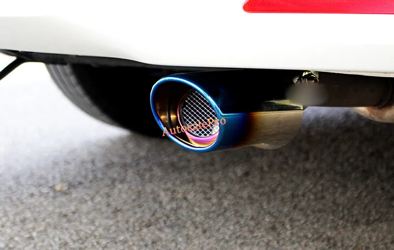 

For Honda City 2014 2015 2016 Color Blue Rear Exhaust Muffler End Tip Tail Pipes Outlet 1pcs car accessories
