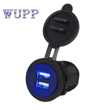 2017 авто-стайлинг автомобиля заряда 5 В 4.2A Dual USB Зарядное Гнездо Адаптера Розетка для 12 В 24 В Мотоцикл Автомобиль водить feb15