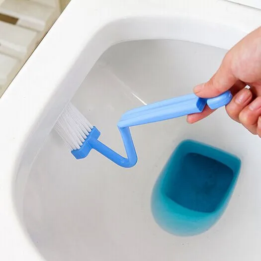 

S-shaped Toliet Brushes Cleaning Kitchen Side Corners Curved Clean Window Households Brushed Cleaner Brushes Closestool