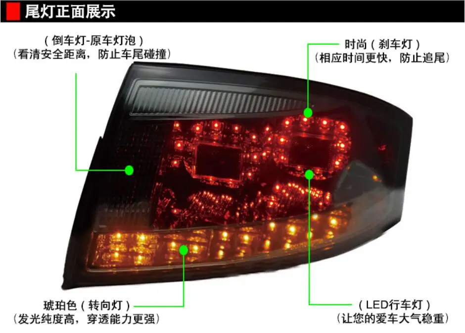 1999~ 2005 TT головной светильник,! TT задний светильник, TT противотуманный светильник, автомобильные аксессуары, Q3, Q5, Q7, S3 S4 S5 S6 S7 S8