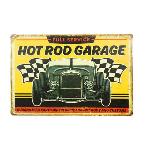 Dl-винтажный пузырьковый автомобиль Hot Rod Garage украшение стены Искусство Дом Кафе бар - Color: Purple