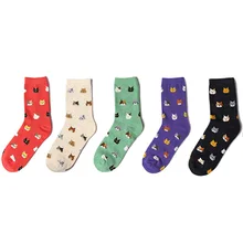 COCOTEKK, новинка, милые хлопковые женские носки с котом, новинка, милые крутые носки с котом из мультфильма, женские модные забавные носки для женщин