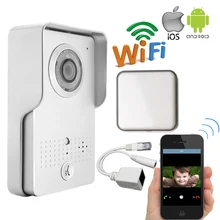 Free Shipping Outdoor Wireless Wifi IP Doorbell Camera for Android IOS Phone Remote View Unlock Video Intercom + Indoor Ringer