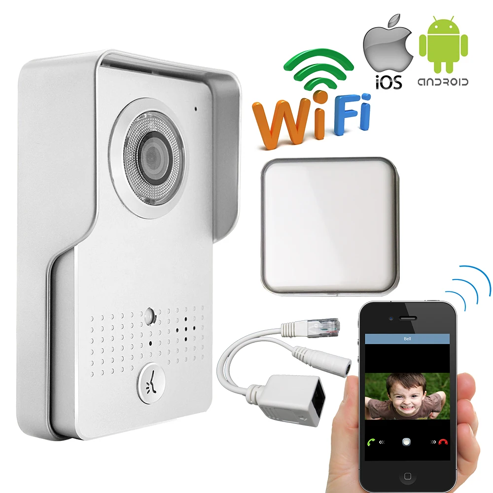 bilder für Kostenloser Versand Outdoor Wireless Wifi IP Türklingel Kamera für Android IOS Phone Remote View Entsperren Video-gegensprech + Ringer bilder für Kostenloser Versand Outdoor Wireless Wifi IP Türklingel Kamera für Android IOS Phone Remote View Entsperren Video-gegensprech + Ringer
