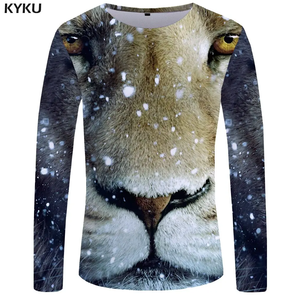 KYKU Dragon Футболка мужская футболка с длинным рукавом цветная уличная одежда готическая одежда футболка с аниме-принтом хип-хоп забавная футболка s - Цвет: 3d t shirt 14
