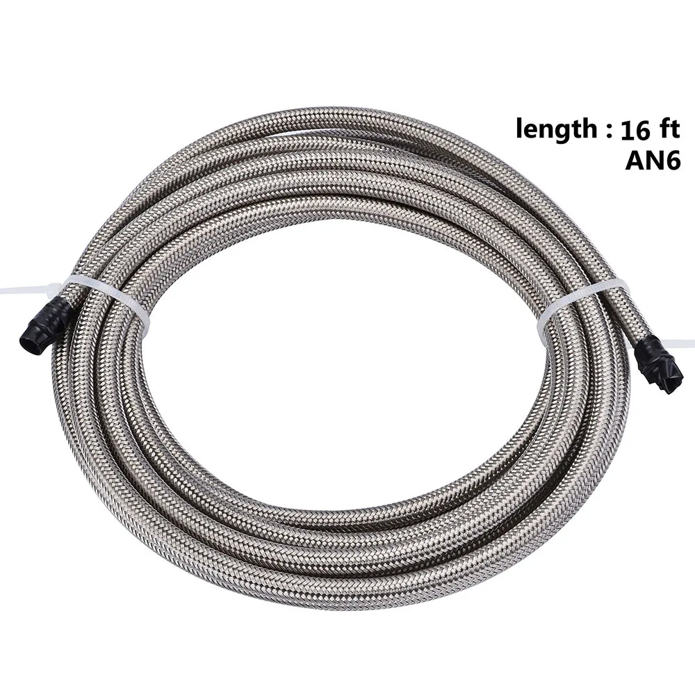 EVIL ENERGY 6 AN PTFE Teflon E85 Tube Fuel Line Fittings Kit 16ft//5m