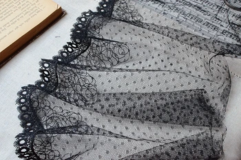 

Fashion Embroidered Lace Fabric Black Decoration Lace Trim for Diy Sewing