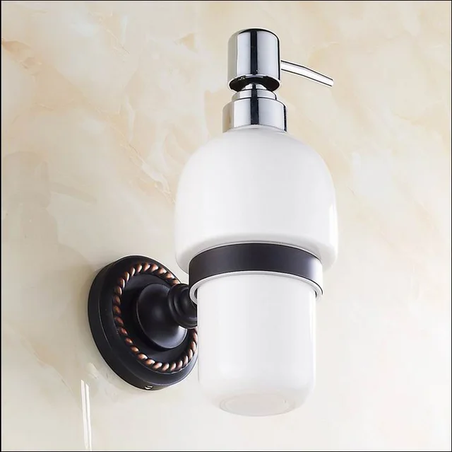 Free Shipping Wall Mounted Liquid Soap Dispenser Oil Rubbed Bronze Free Shipping Wall Mounted Liquid Soap Dispenser Oil Rubbed Bronze Ceramic Bathroom Products Accessories Dispensers