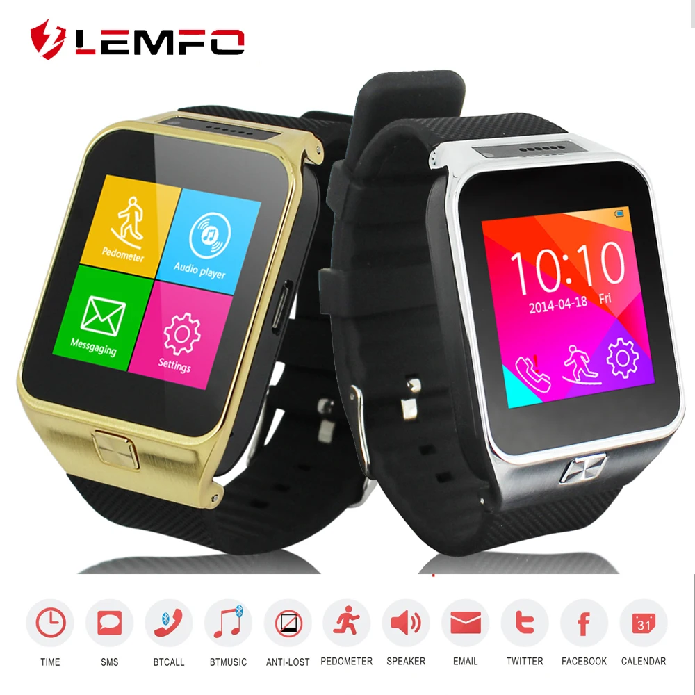 

LEMFO S29 Bluetooth Smart Watch Men 450mAh Battery Support Sim TF Card Phone Call Push Message Camera for IOS Android Phone