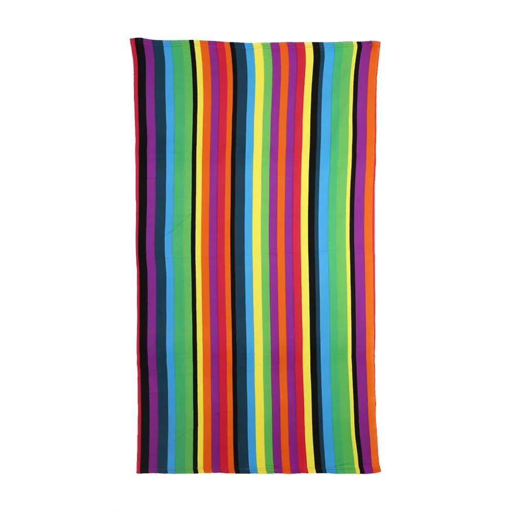 100 x 180cm Colorful Rainbow Microfiber Bath Beach Towels Absorbent