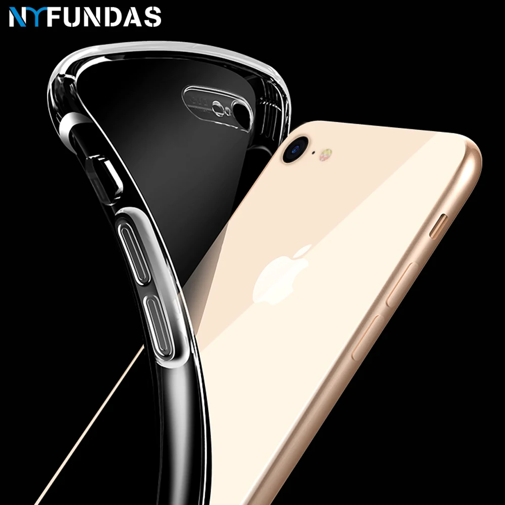 NYFundas чехол для телефона iphone 8plus 7 8 6 6s plus X 360 градусов Защита прозрачный