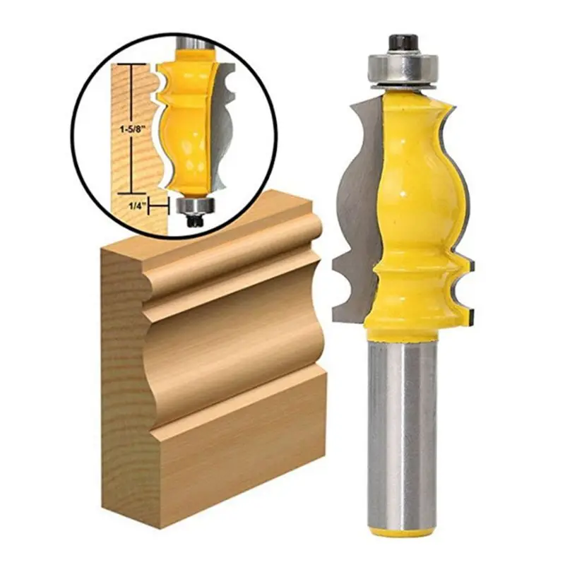 1 set Architectural Molding Router Bit 1/2inch Shank Tenon Cutter for