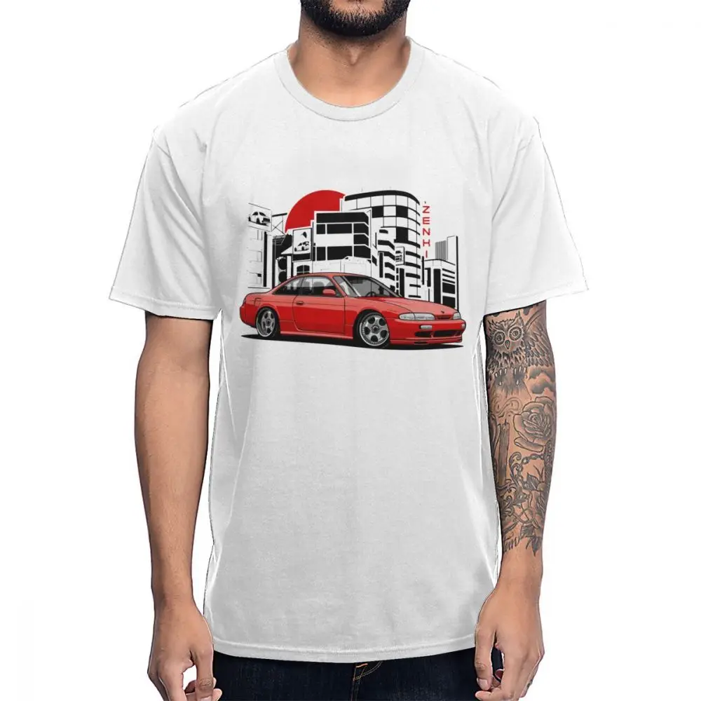 Чистый хлопок досуг Jdm S14 Awesome Sportscar Футболка мужская Camiseta размера плюс футболка |