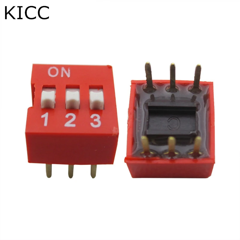 Buy 10Pcs Red Toggle switch 3 Limit 2.54mm DIP6 Coding