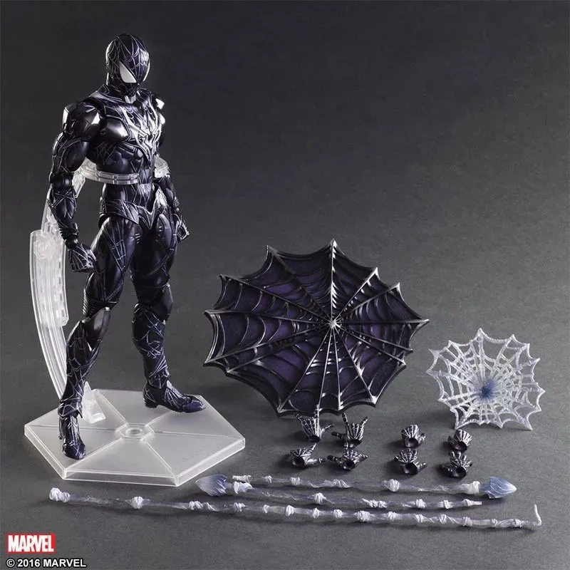 Экшн фигурки Kai Black Spider Man Dark Человек паук ПВХ 27 см 10 63 дюйма аниме игры игрушка в
