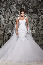 Настоящее фото Vestidos De Noiva Труба Русалка свадебное платье Vestido De Csamento Robe De Mariage Vestido De Noiva 2019