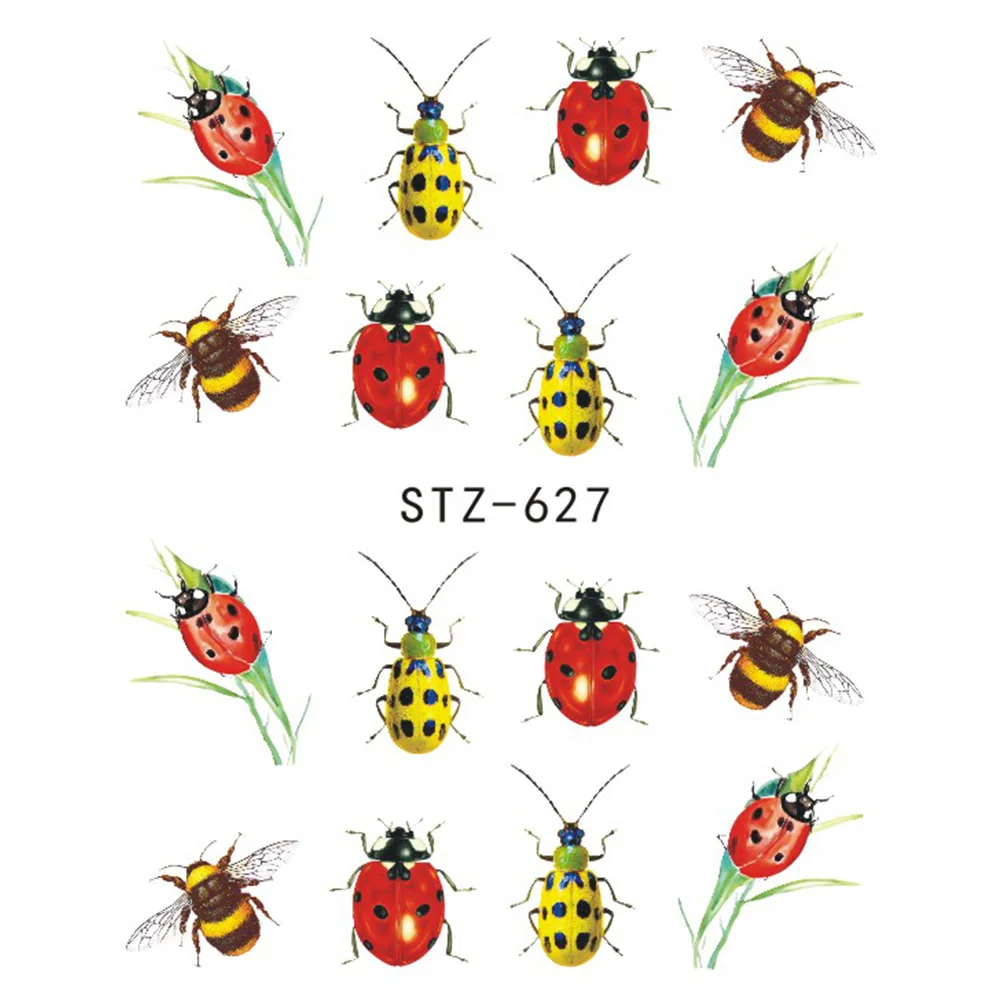 1 шт Летний дизайн ногтей переводная наклейка обертывание тату пчела слайдеры дизайн ногтей маникюрный лак украшения JISTZ620-627