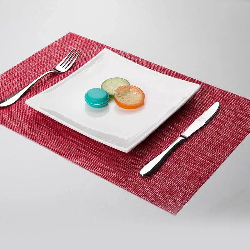 JueQi 1 шт. салфетки ПВХ коврик для тарелок Набор ковриков на стол кухонные Горячие коврики Квадратные Коврики - Цвет: square C