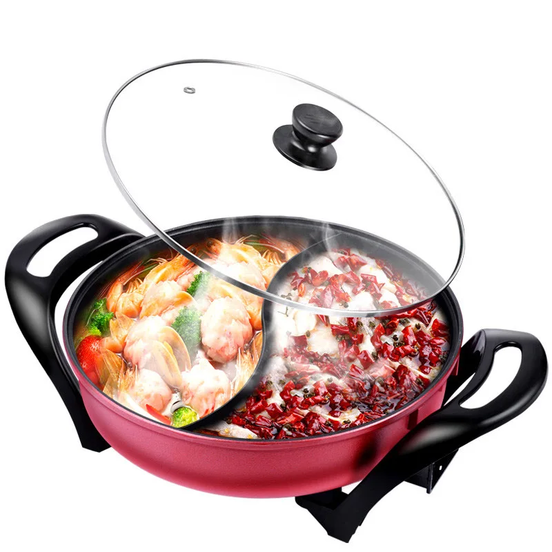 1800W large power electric multi function cooker 4L fry hotpot stew
