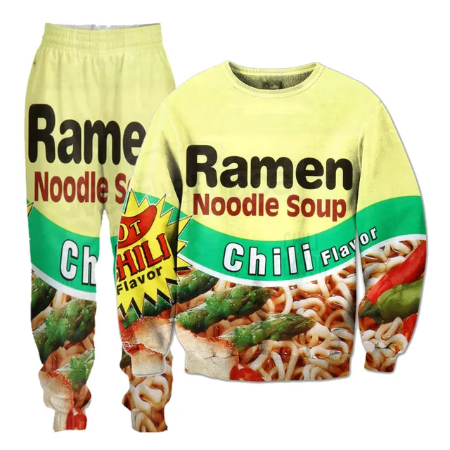 ramen noodle sweatshirt and sweatpants