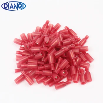 

DIANQI MRFNY1-156 MRFNY1.25-156 Nylon brass Bullet Shaped Male Wire Connector Electrical Crimp Terminal 100PCS 0.75-1.5mm2 MRFNY