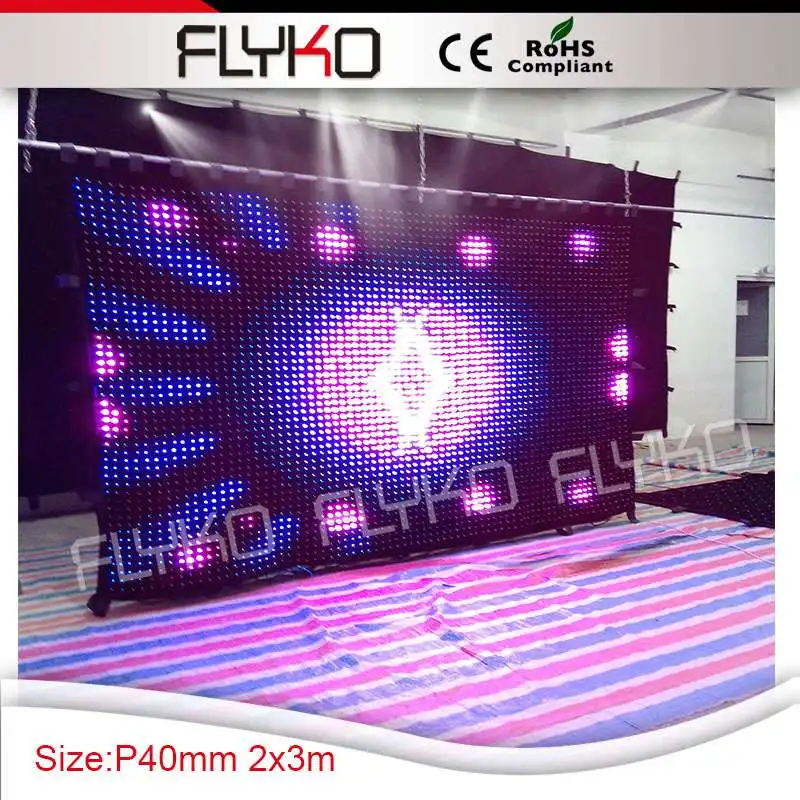 2*3 hight brightnees led display programmable P4 led video curtain
