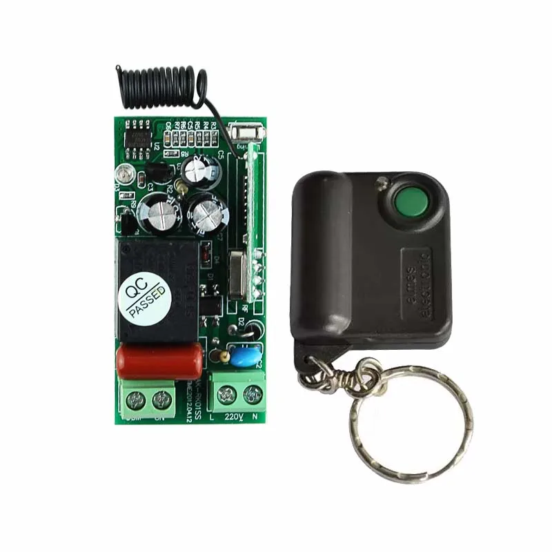 

AC 220V 1CH 10A Wireless Remote Control Switch System Receiver Transmitter 1 key Remote 315mhz/433.92mhz 10PCS/LOT