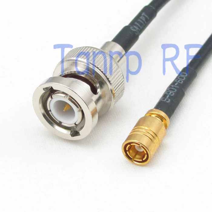 

50CM Pigtail coaxial jumper RG174 extension cord cable 20in BNC male plug to SMB female jack RF connector adapter
