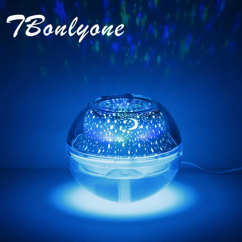 

TBonlyone 500ML Humidifier Colorful Lights Water Soluble Oil Aroma Diffuser Home Ultrasonic Air Humidifier with Light Projector