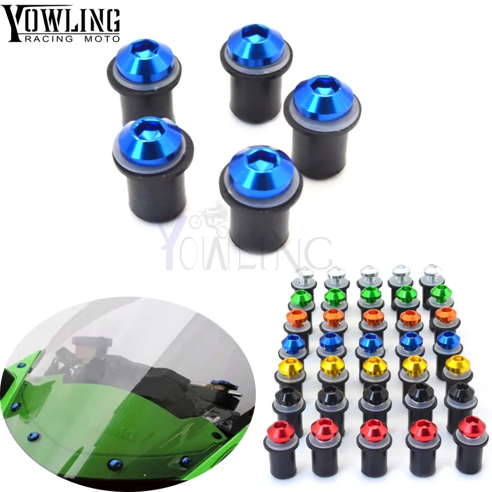 

Brand new 5mm Fairing Wind Screen Screw Bolt Kit Windshield Mounting Nut Wellnut For Honda VFR 750 800 VTR1000F CBF1000 VF750S