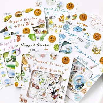 

45PCS Cartoon New Cute Princess Travels Sticker Children Stationery For DIY Albums Scrapbooking Diary Decoration Depicting