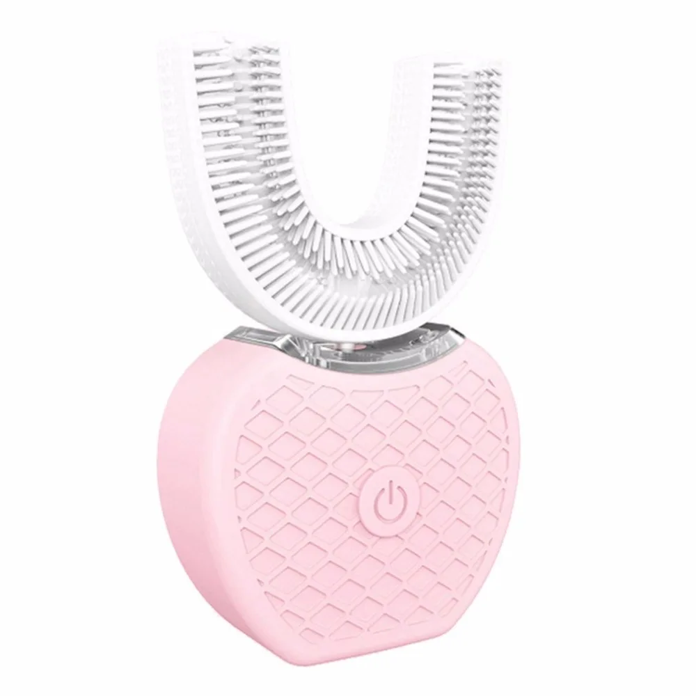 

360 Degree Wireless USB Charging Lazy Automatic Sonic Silicone Electric Toothbrush Teeth Whitening Cleaning Tool Brush Oral Care