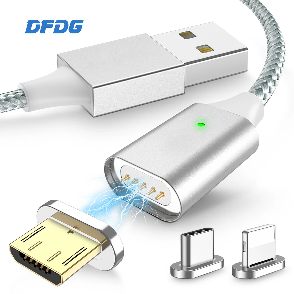 

Magnetic USB Cable for IPhone 8 7 Plus Magnetic Charging To USB Cable Micro USB Magnet Cable Type C for Xiaomi Huawei Android