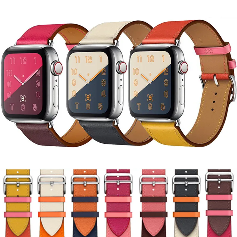 

Genuine Leather Strap For Apple Watch 4 Band 40mm 44mm Sports Replacement Band For iWatch Series 4 3 2 1 Watch Accessories 38 42