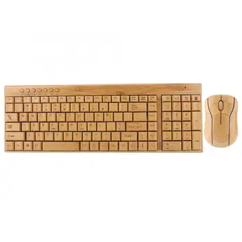 

Bamboo Keyboard Wireless Ultra-Thin Bamboo Wooden Keyboard Mouse Comb KG201+MG94-N Waterproof Decoration Instructions