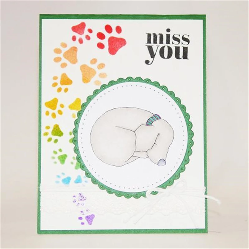 

Naifumodo Hearts & Pawprints Cutting Dies for Scrapbooking Card Making Album Embossing Crafts DieCut Craft Stencil New Dies 2019