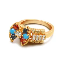 Fashion women gold ring Simple Bow ring gold plating 6-9 size Charming lady classic design golden jewelry. Fashion women gold ring Simple Bow ring gold plating 6-9 size Charming lady classic design golden jewelry.