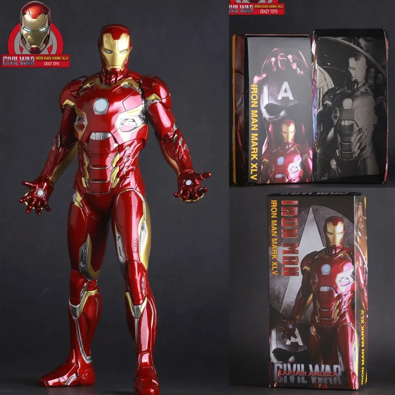 

1/6TH IRON MAN MK 45 XLV CIVIL WAR BY CRAZY TOYS COLLECTIBLE FIGURE STATUE 12INCH